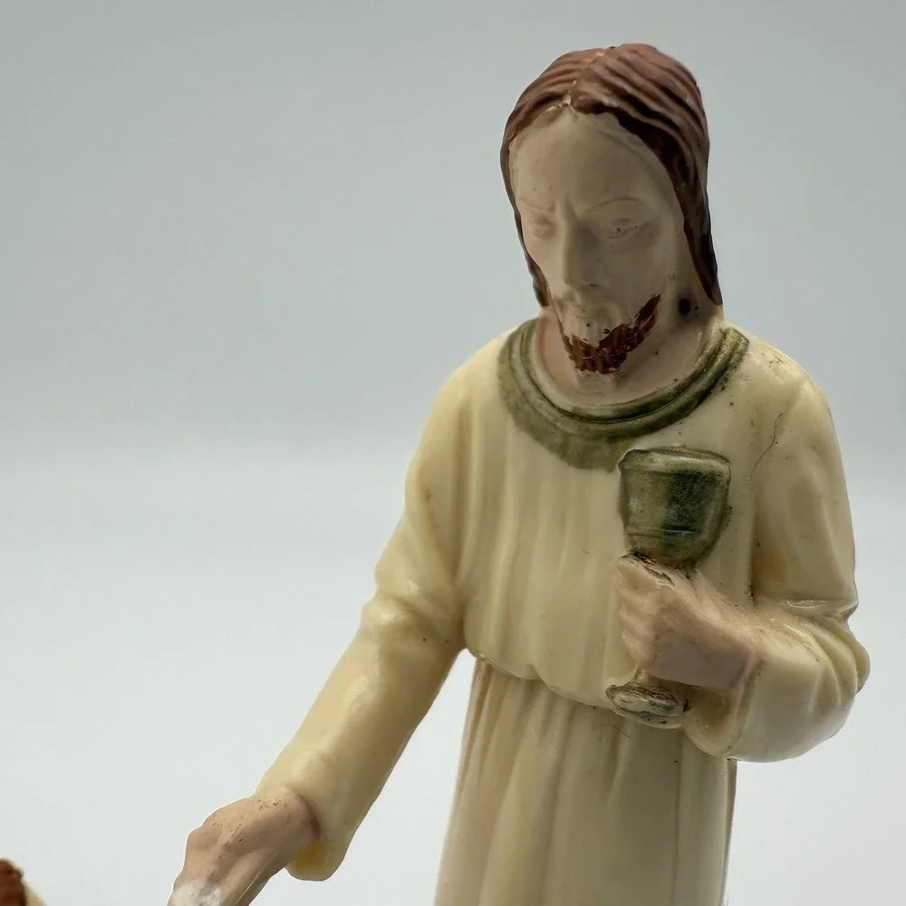 Vtg First Communion Jesus Girl Cake Topper Catholic Plastic Figurine‎ 5